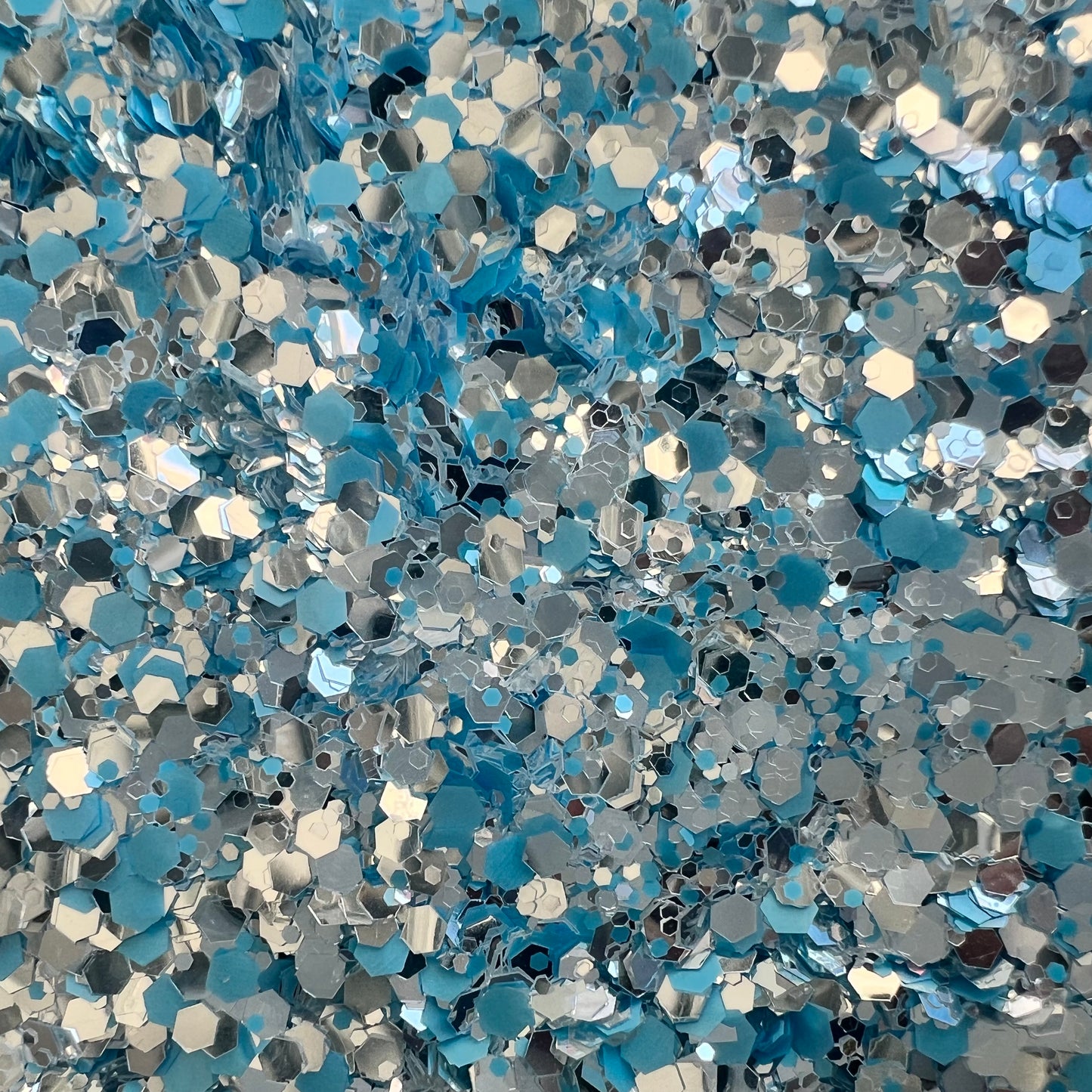 Reflecting Pool-Blue Mirror High Shine Chunky Mix