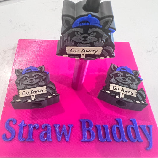 Feral Raccoon Straw Buddy/Topper