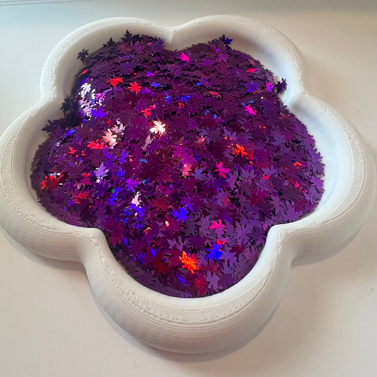 Leaf- Purple Holographic