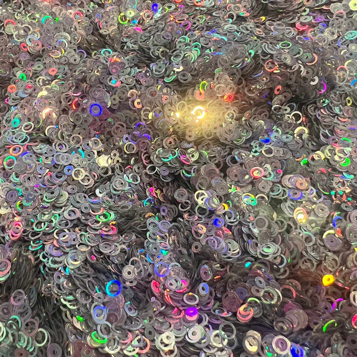 Siliver Holographic Rings
