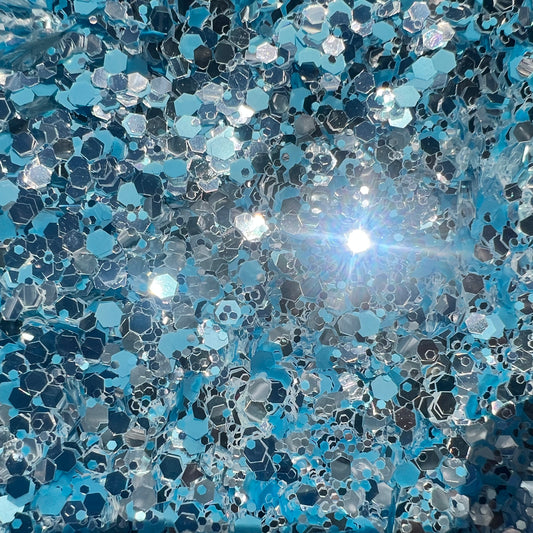 Reflecting Pool-Blue Mirror High Shine Chunky Mix