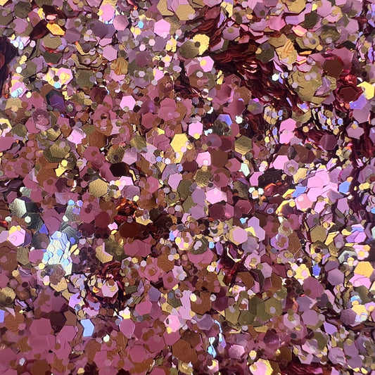 Twisted Rosé-Rose Gold & Gold  Chunky Mix