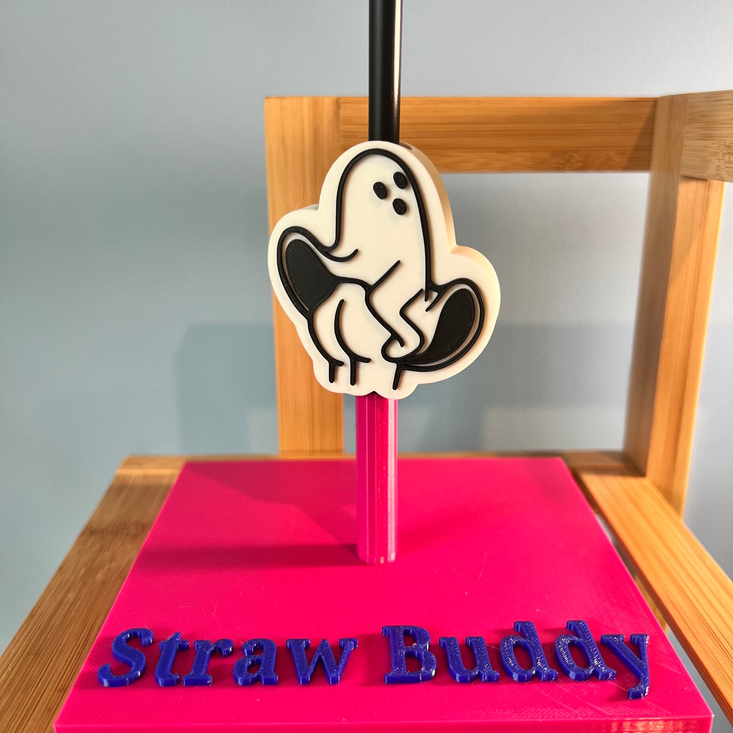 Naughty Ghost Straw Buddy/Topper