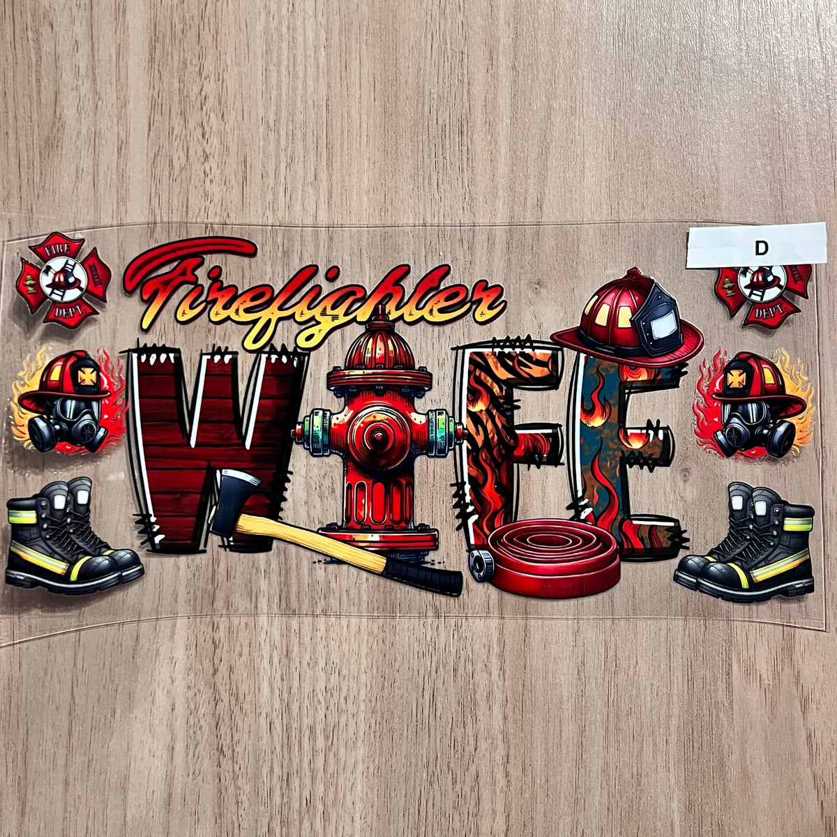 Fire Fighter  UV DTF(various designs)