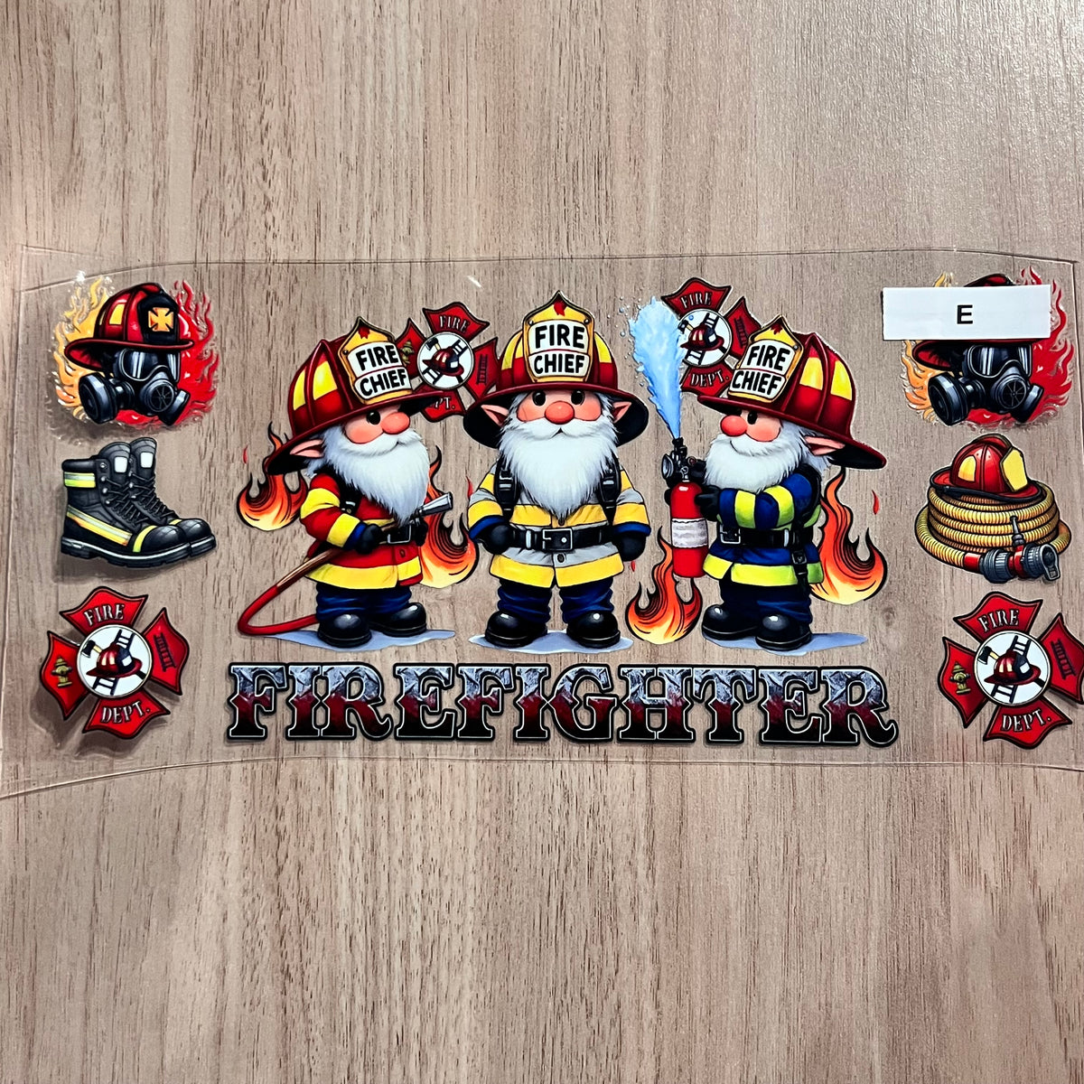 Fire Fighter  UV DTF(various designs)