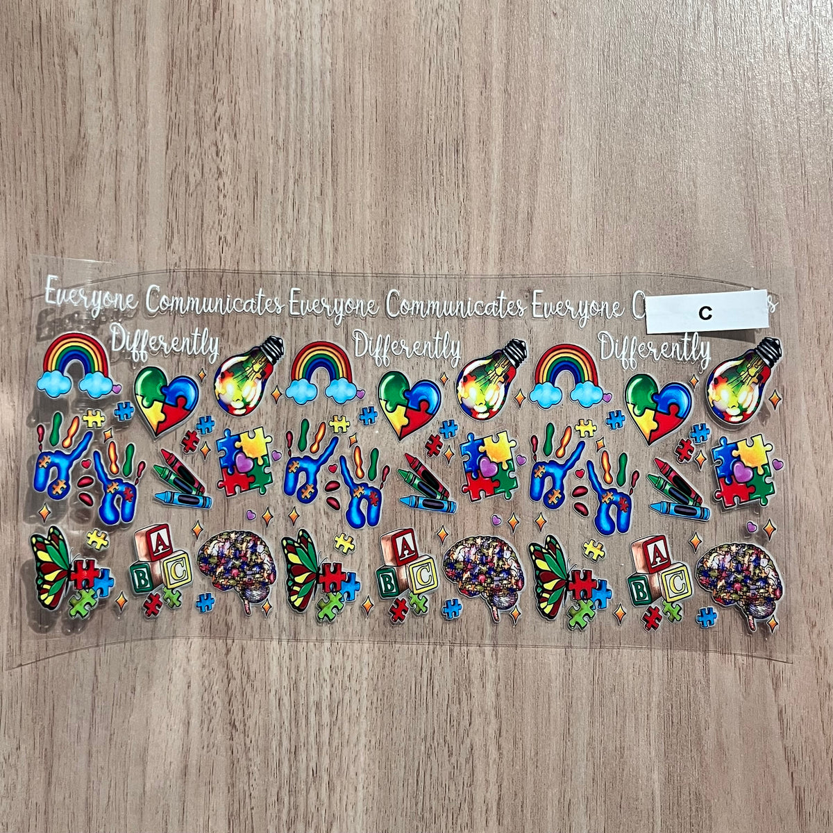 Autism  UV DTF(various designs)