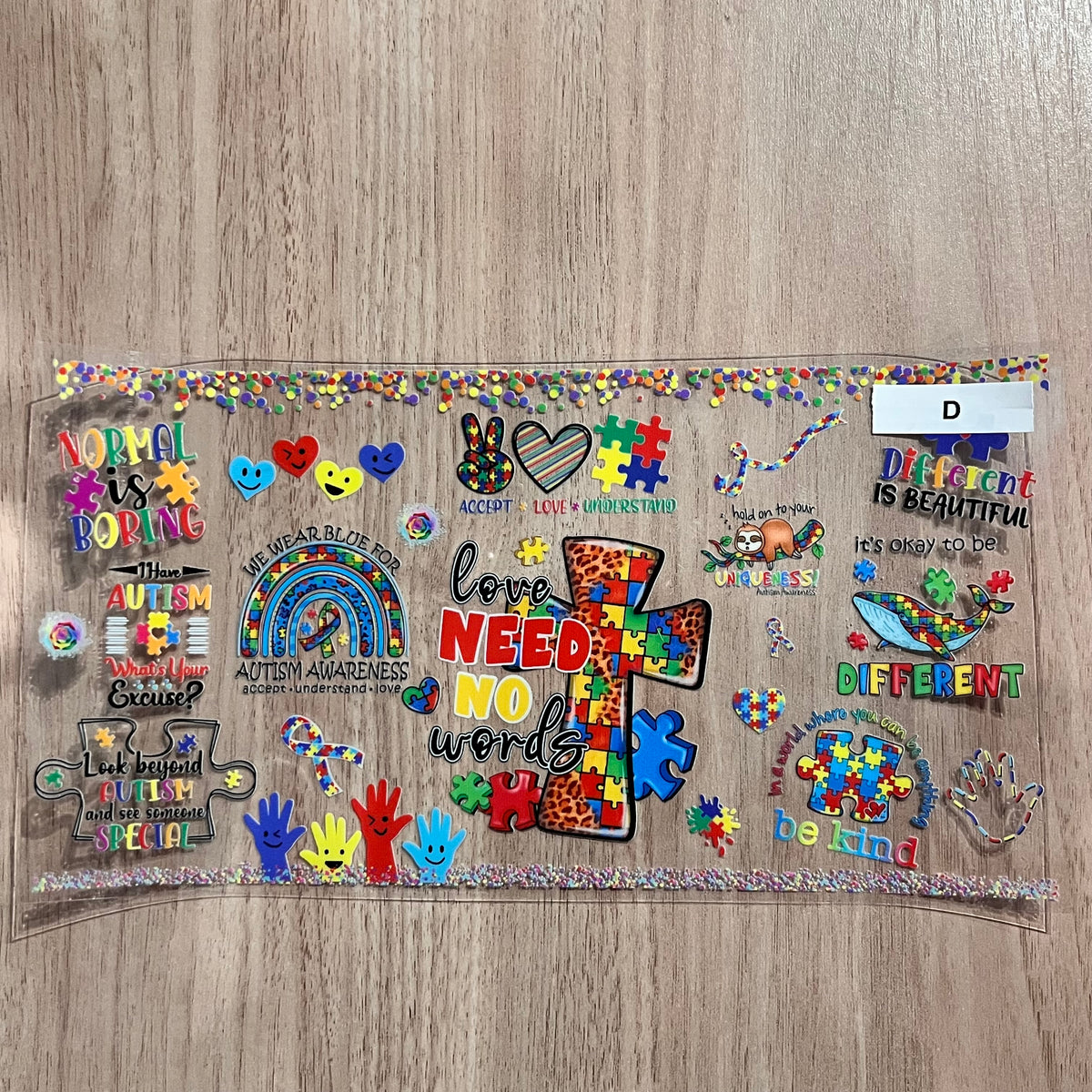 Autism  UV DTF(various designs)