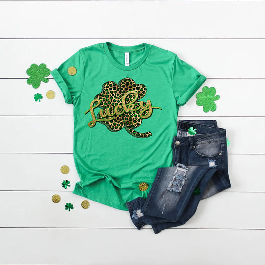 Lucky Leopard Shamrock *Transfer Only*