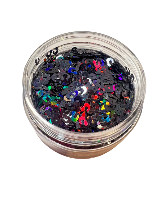 Leopard Spots-Black Holographic