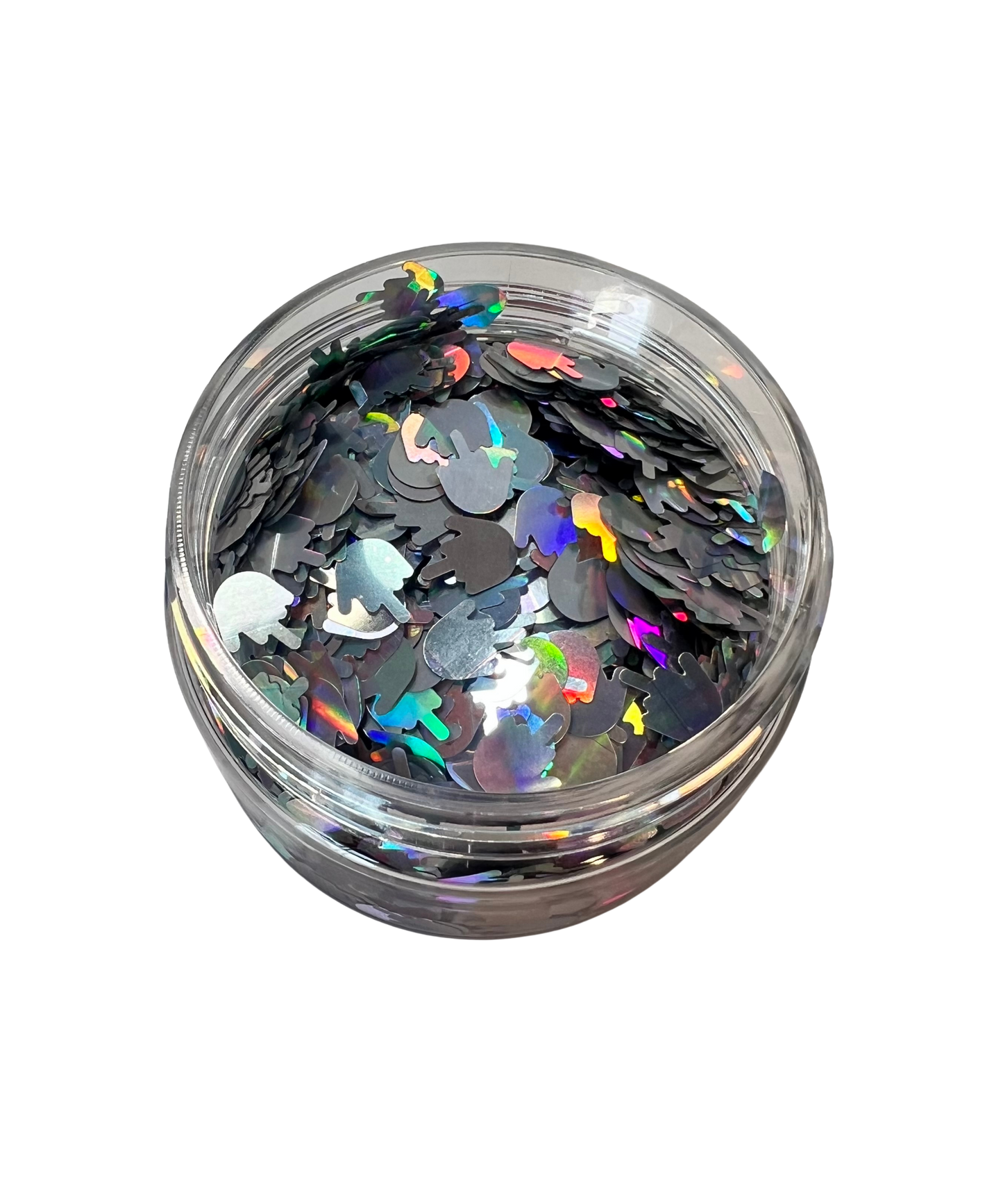 Middle Finger- Silver Holographic