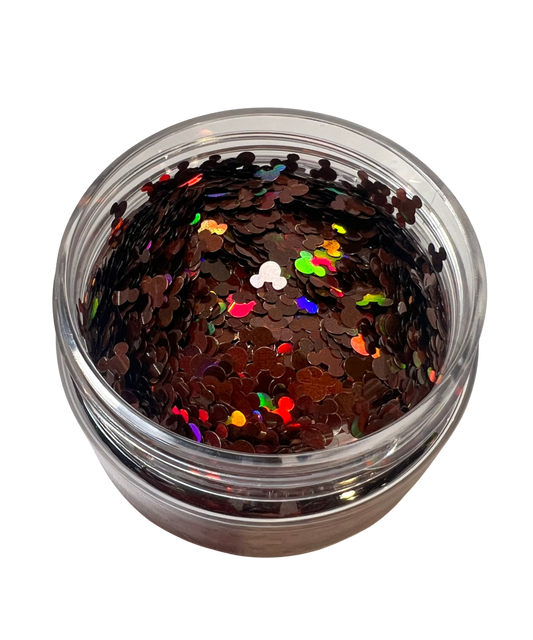 Mouse Head- Brown Holographic